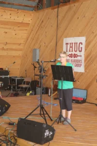Tawni VanVleet at the 2022 Carnival open mic